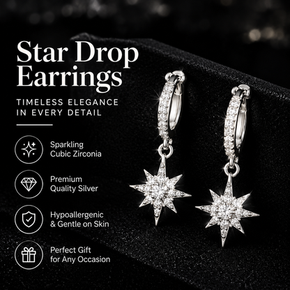 Star Drop Earrings