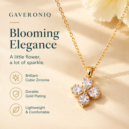 Flower Sparkle Pendant Necklace