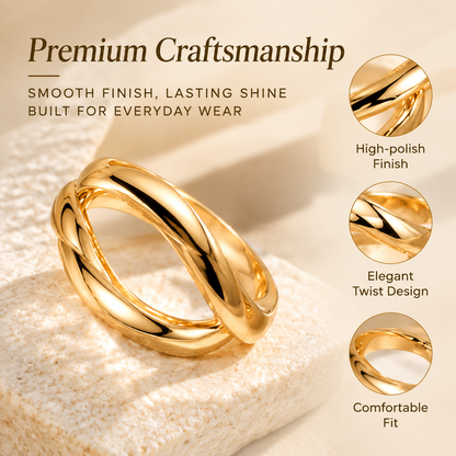 Gold Twist Ring — Timeless Elegance in Every Detail