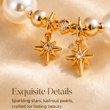 Pearl & Star Charm Bracelet