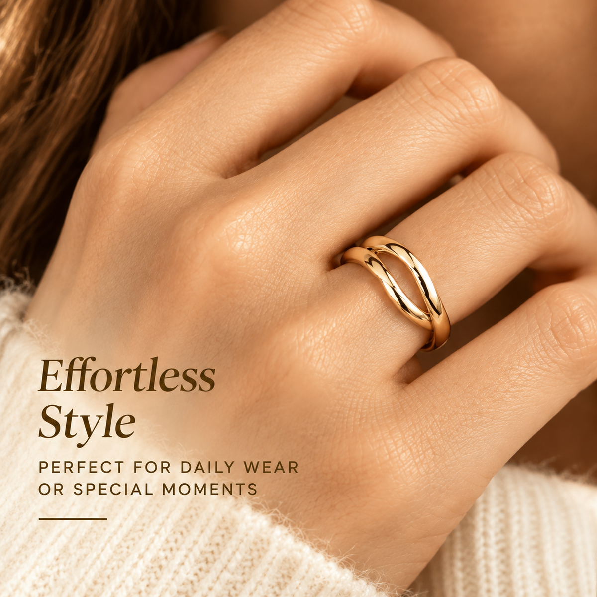 Gold Twist Ring — Timeless Elegance in Every Detail