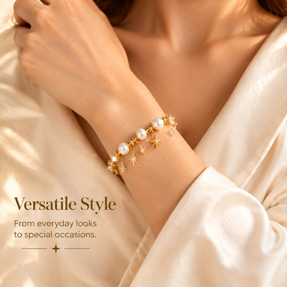 Pearl & Star Charm Bracelet