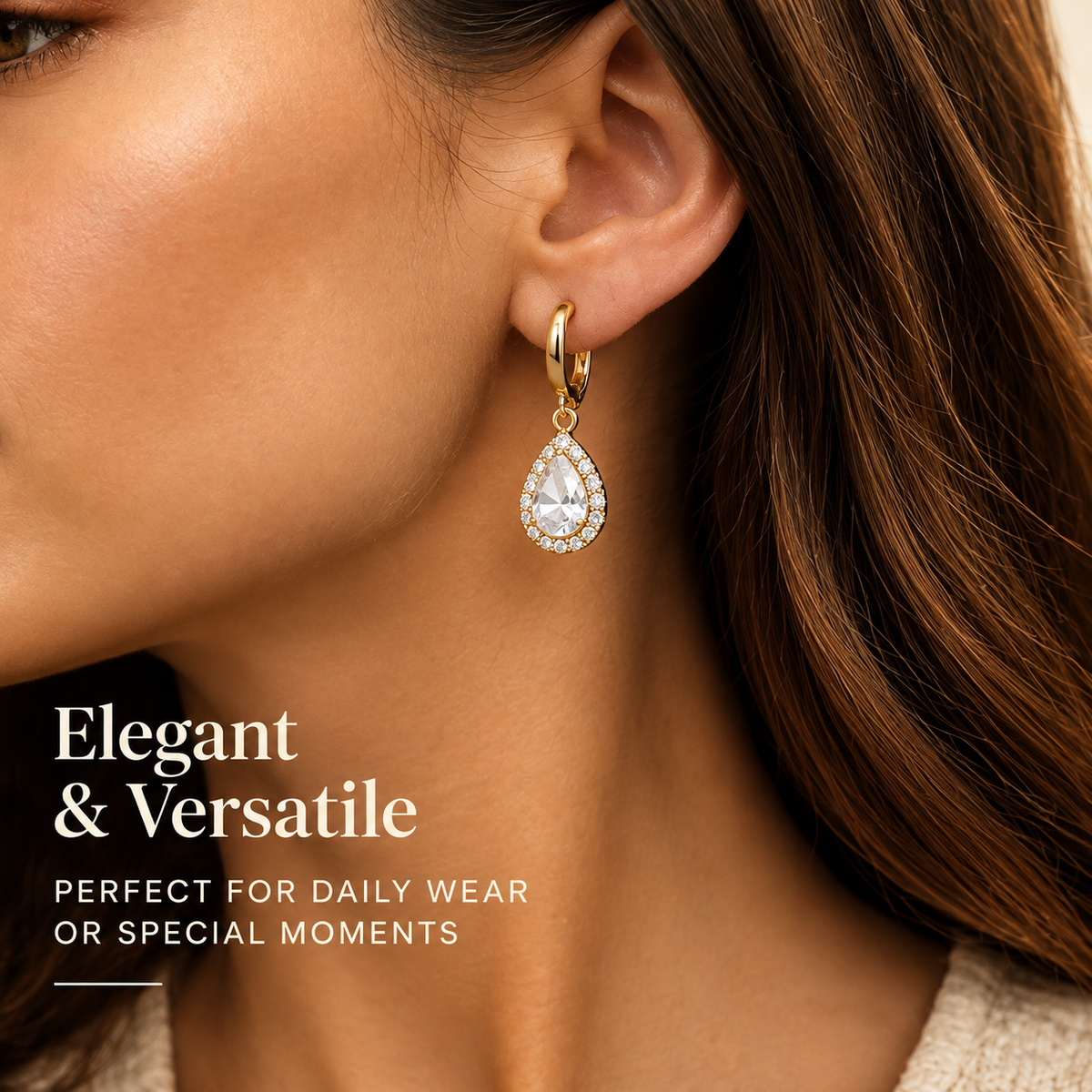 Teardrop Crystal Earrings — Classic Beauty, Everyday Sparkle