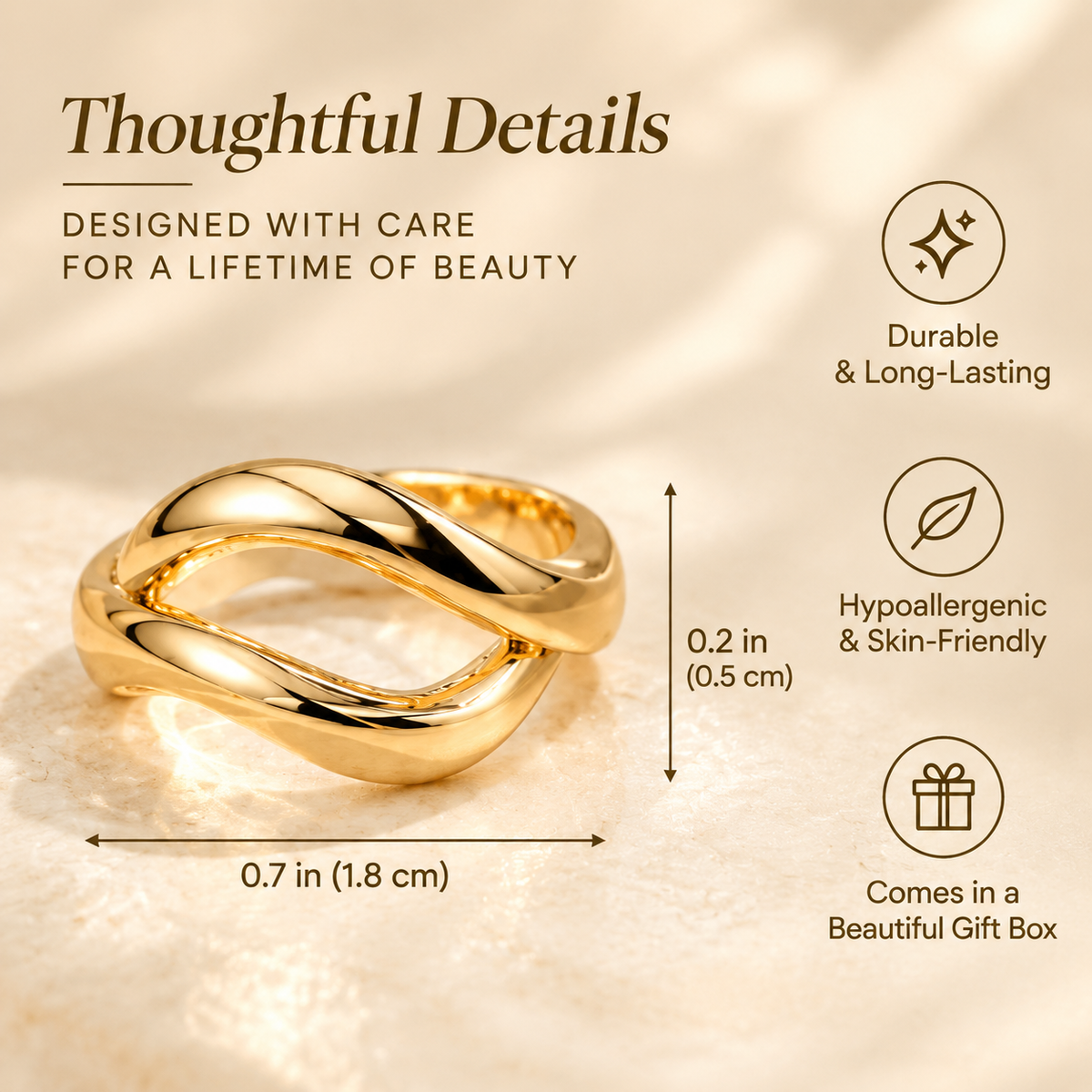 Gold Twist Ring — Timeless Elegance in Every Detail