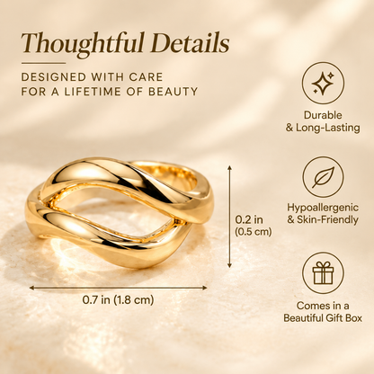 Gold Twist Ring — Timeless Elegance in Every Detail